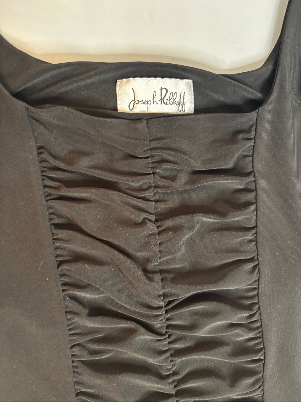 Joseph Ribkoff Black Ruched Front Tank Top - Picture 2 of 5